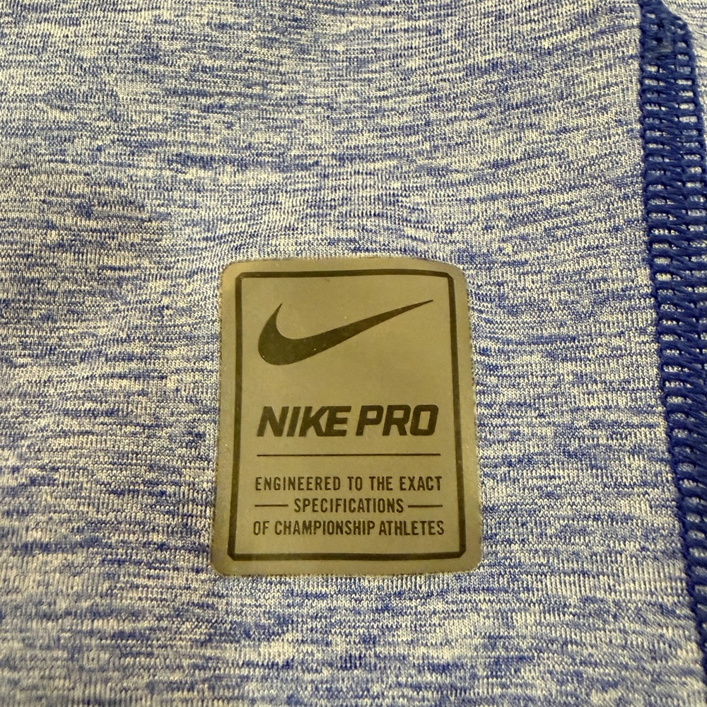 Nike Pro Heathered Blue Dri-FIT Shirt - Picture 4 of 4